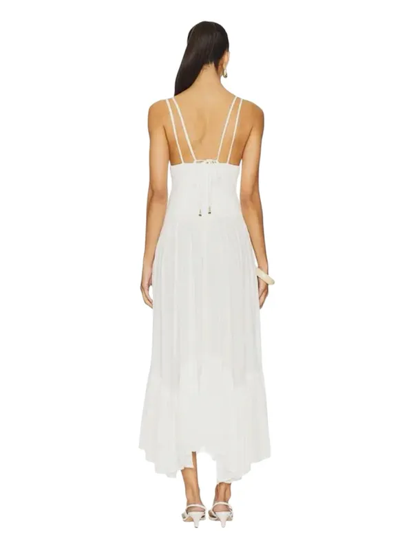 Free People Ivory Gauzy Maxi Dress Size Small - Image 5