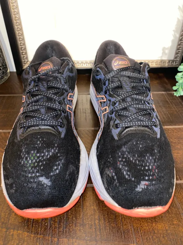 Asics Gel Cumulus 23 Athletic Running Sneakers Size 9.5 Black/Blazing Coral - Image 5