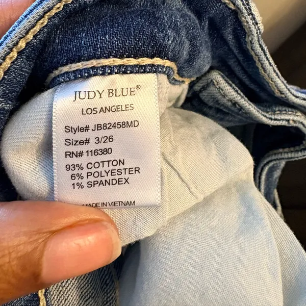 Judy Blue Classic Blue Ripped Skinny Jeans 3/26 - Image 5