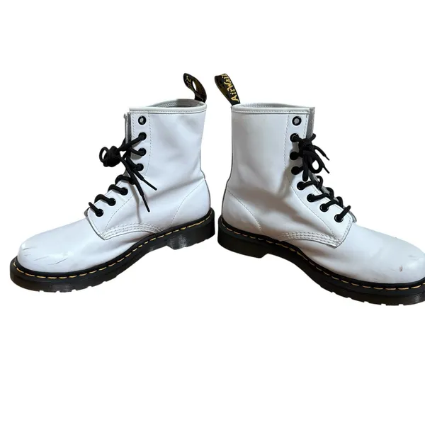 Dr Martens The Original 1460 Boots Womens Size 8 White‎ 8 Hole Shoes - Image 3