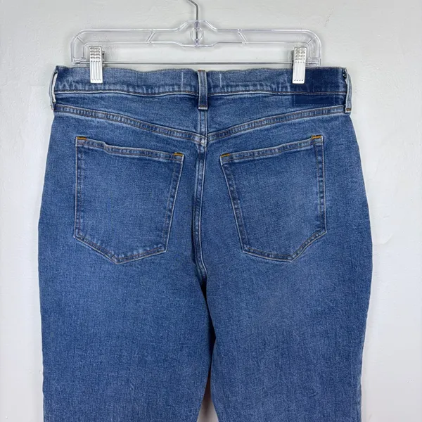 Abercrombie & Fitch The Ankle Straight Jeans Medium Wash‎ Ultra High Rise 32/14S - Image 7