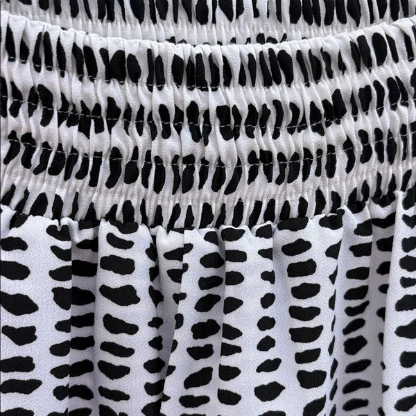 Evan Picone Black and White Dot-Print Maxi Skirt - Image 3