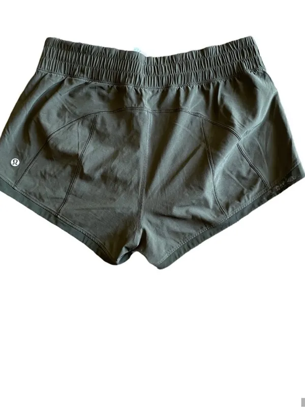lululemon athletica Olive Green Run Short with Wide Elastic Waistband - Image 3