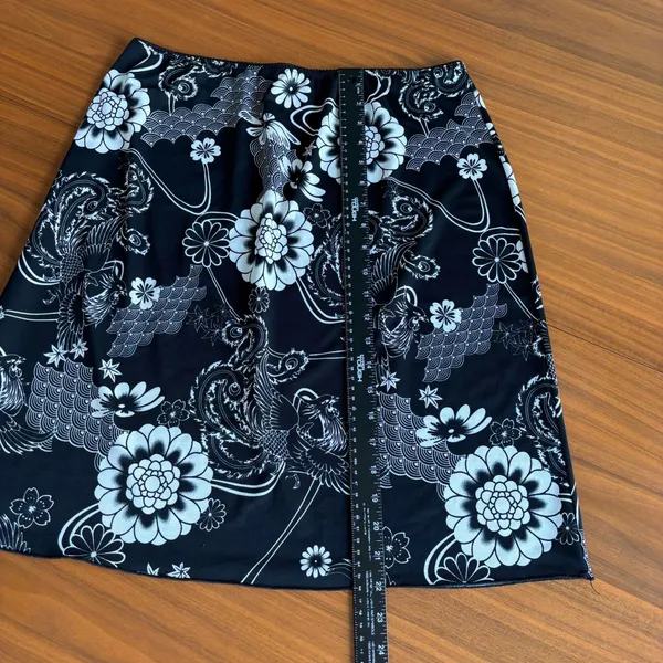 90s Vintage Rag Midi Skirt XL Floral Grunge Fairy Whimsigoth Y2K Ren Faire Beach - Image 13