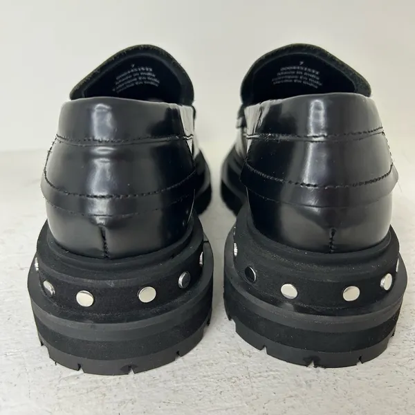 Free People Black Leather Loafers - Image 5