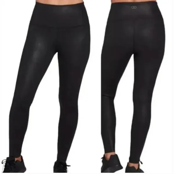 NWT CALIA by Carrie Underwood Women's S Power Sculpt Faux Leather Leggings - Image 2