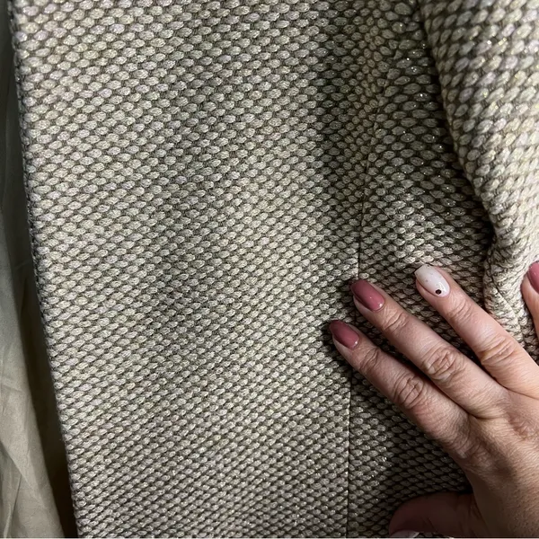 Mercer & Madison Metallic Open‎ Front Woven Car Coat Pea Coat - Image 3