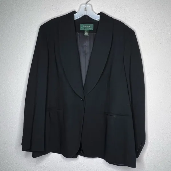Lauren Ralph Lauren Black Wool‎ Blazer - Image 3