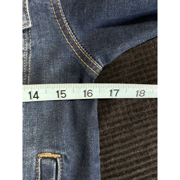 Old Navy Denim Short Jacket Juniors Size L (10-12) Hood‎ Pockets Button Up - Image 5