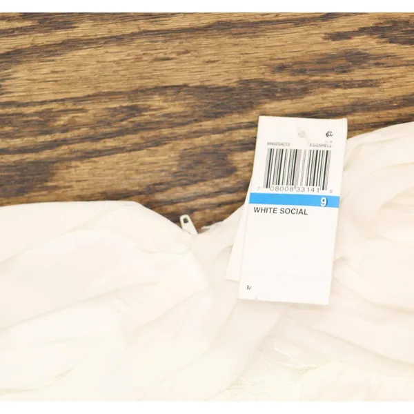 City Studios Juniors Embellished Pleated-Bodice Party Dress White 9 - Image 4