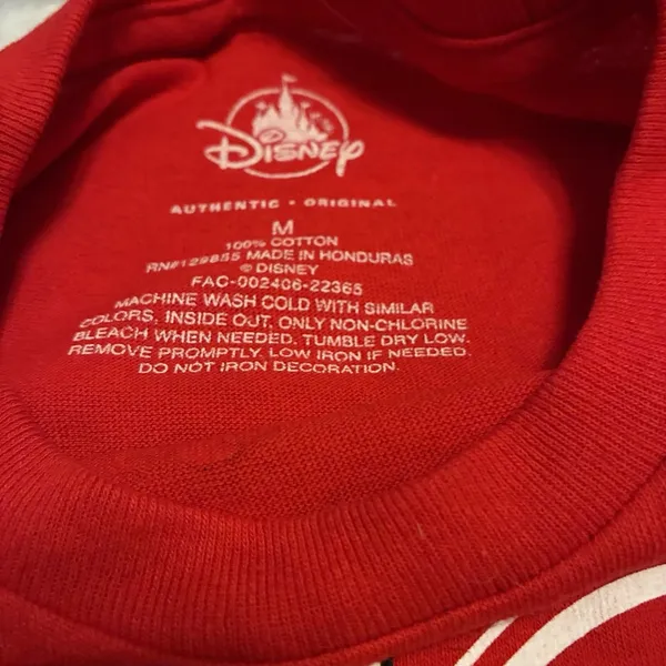 Disney Parks Walt Disney World Women's Shirt Size M Red Mickey Minnie Mouse - Image 6
