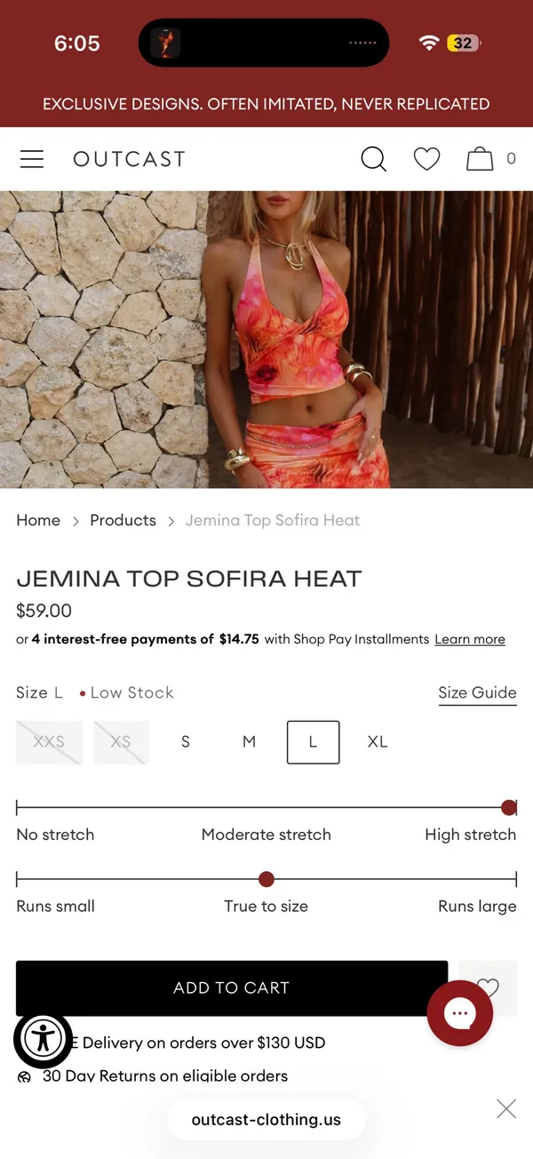 Outcast Jemina Set Orange Size L - Image 3