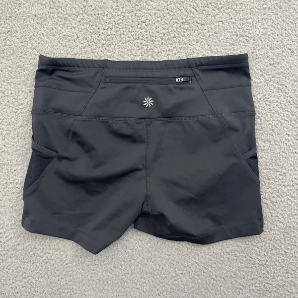 Athleta Low Rise Bike Shorts 4" Gray Athletic Athleisure Workout Women's Small - Image 2