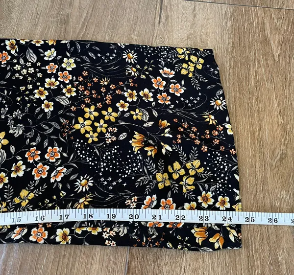 wide leg pants floral button detail boho women’s size XS - Image 14