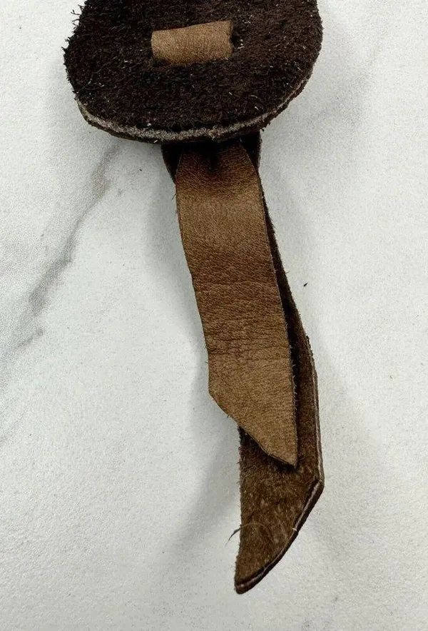 Soft Brown Leather Fringe Western Boho Keychain Keyring - Image 7