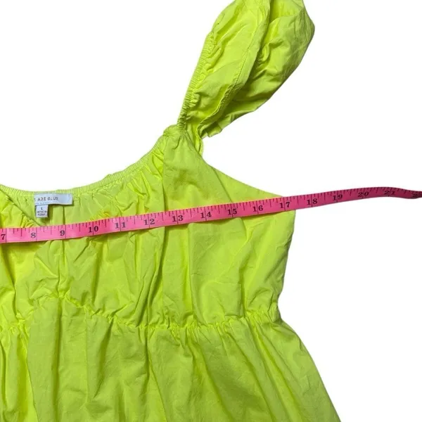 Skies are Blue Lime Yellow Tiered Maxi Dress Large - Image 6