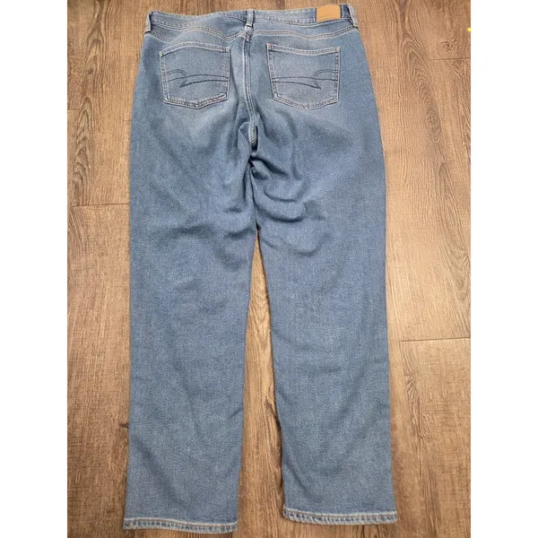 American Eagle TOMGIRL Button Fly Denim Jeans Stretch 14 Long Tall - Image 6