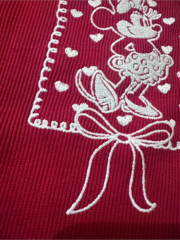 NWT $36.90 Disney Lunchbox • Shirt • Minnie Mouse • Embroidered • Red White • M - Image 6