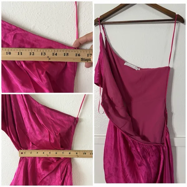 ASTR the Label L / Fuchsia One Shoulder Cutout Midi Dress - Image 5