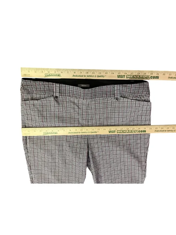 Maurices Houndstooth Pull On Ankle Pants Womens XXL Plaid Career Stretch Used - Image 9