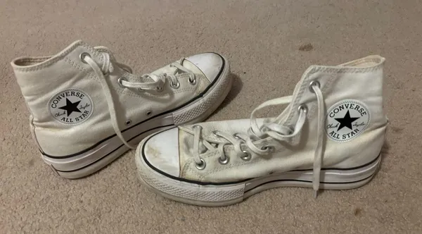 White Platform Converse High-Top - Image 3