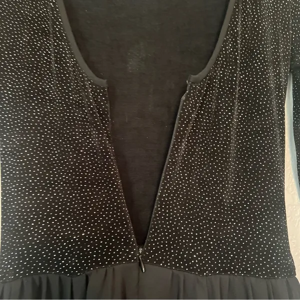 JESSICA McCLINTOCK VINTAGE DRESS BLACK SPARKLE FORMAL MAXI DRESS SIZE 10 #124 - Image 9