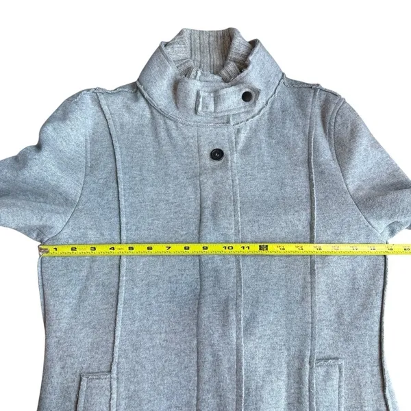 Barbour Women's Size M Millfire Knit Sweater Jacket Gray Tartan Preppy Old Money - Image 12