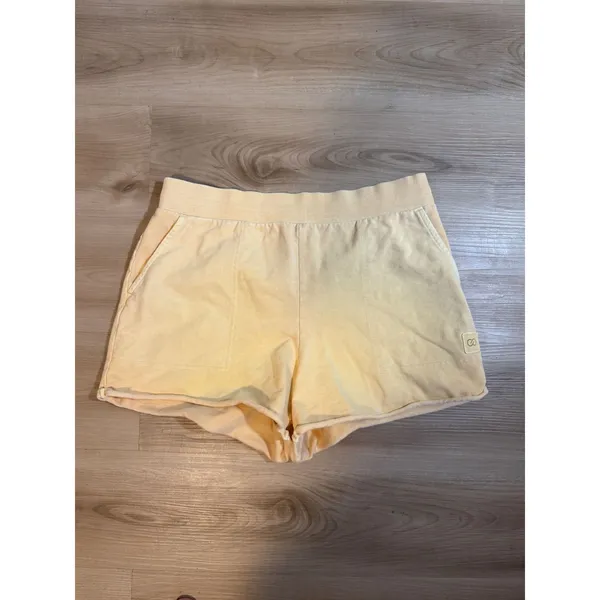 CALIA Shorts Yellow L‎ Womens Cotton Knit Lounge Activewear - Image 8