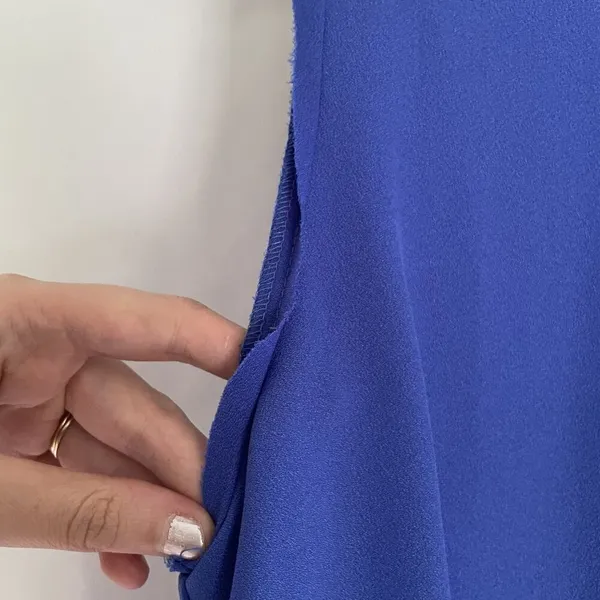 Dahlya‎ royal blue sleeveless sheath v-neck summer sundress casual size small - Image 4