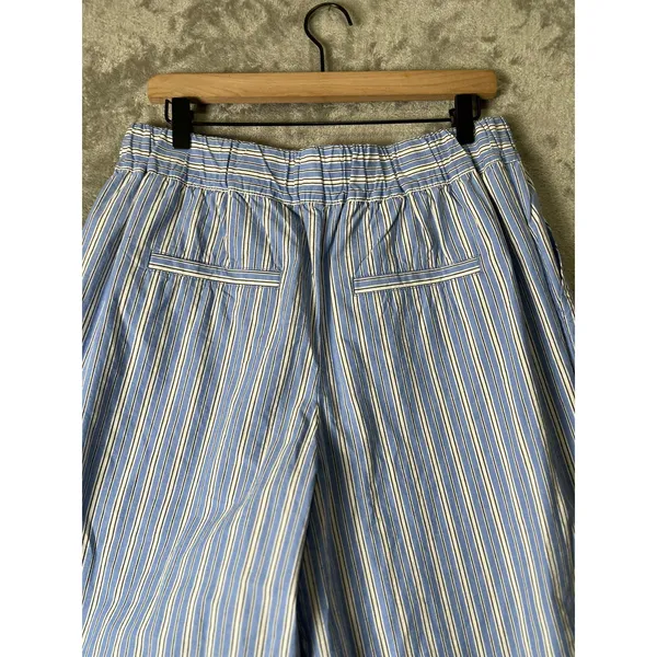 Anthropologie Striped Pajama Pants Women’s Medium Cotton Tencel Balloon Lounge - Image 5