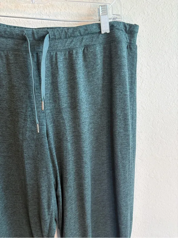 Quince Flowknit Wide Leg Pants Heathered Green Women’s Medium - Image 3