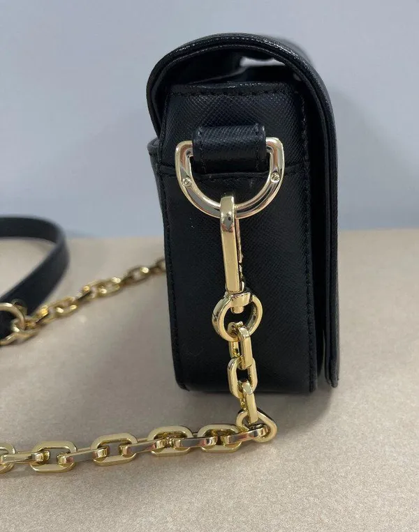 Tory Burch Robinson Mini Bag, Black w/ Gold-tone Hardware - Preowned - Image 5