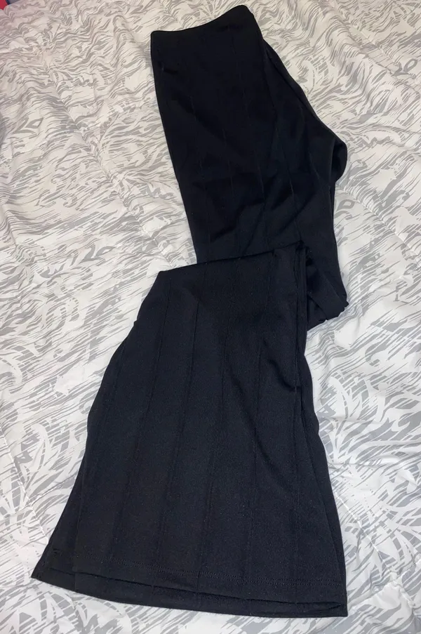SheIn Black Ribbed Pants - Image 3