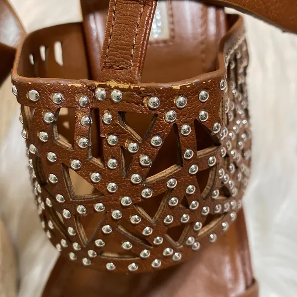 BCBGeneration Studded Perforated Platform wedge sandal - Image 3