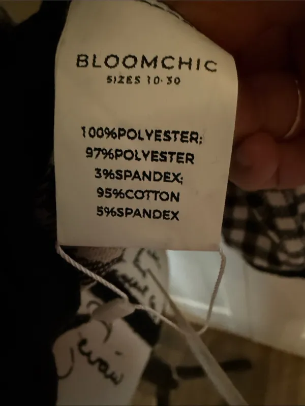 BloomChic Black and White Plaid Double-Breasted Pea Coat - Image 3