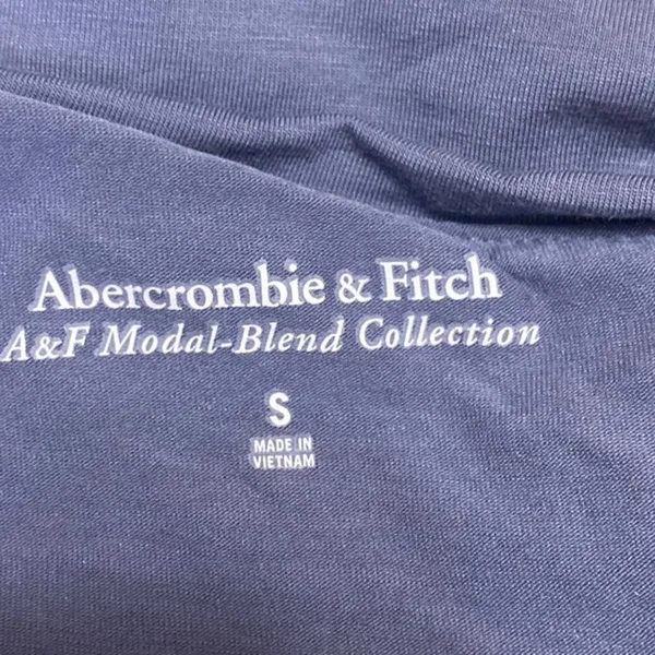 Abercrombie & Fitch Blue One Shoulder Long Sleeve Thong Bodysuit Top Size S - Image 3