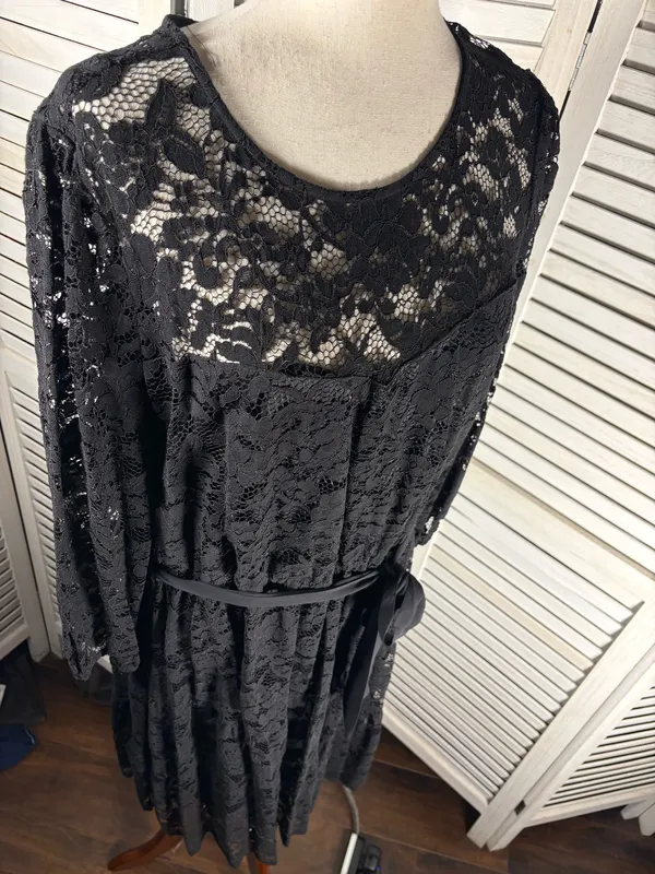 Simply Vera Wang Dress Black Lace XXL - Image 6
