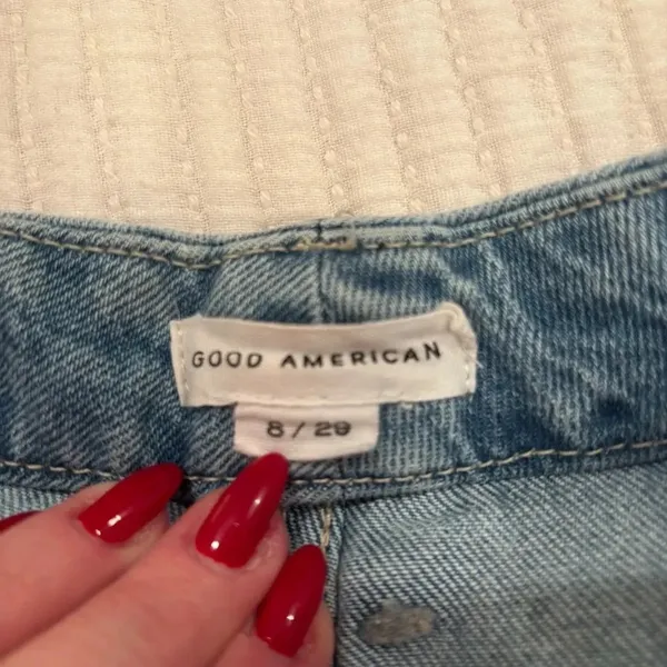 Good American Womens Denim High Rise Jeans Bootcut Distressed Size 8/29 RN151301 - Image 7