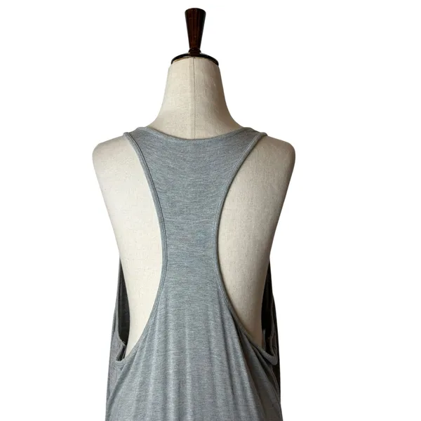 Fabletics Lliana Maxi Dress Women XXL Gray Racerback Side Slit‎ Athleisure Yoga - Image 5