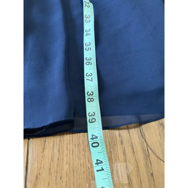 Azazie Bridesmaid Dress Blue Size A0‎ Midi A Line Flare Polyester Formal Wedding - Image 8