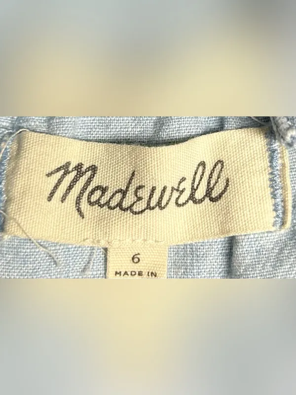 Madewell Women’s Size 6 Denim Tie Strap Dress $118 - Image 3