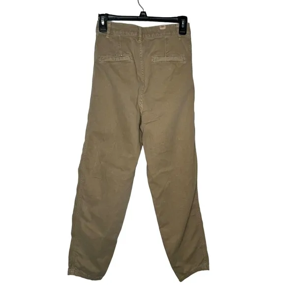 Zara‎ Women's Pants High-Waisted Cotton Pleated Skinny Cotton Denim Tan Size 2 - Image 6