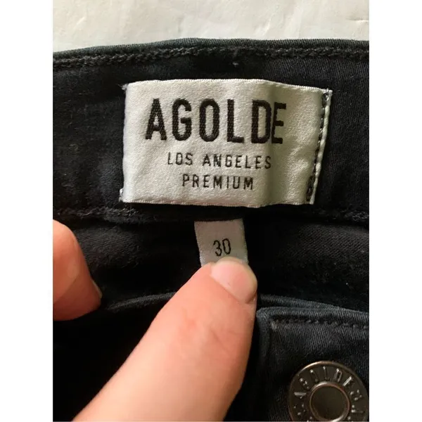 AGOLDE Black jeans women's size 30 A003B-2022 39096 - Image 3