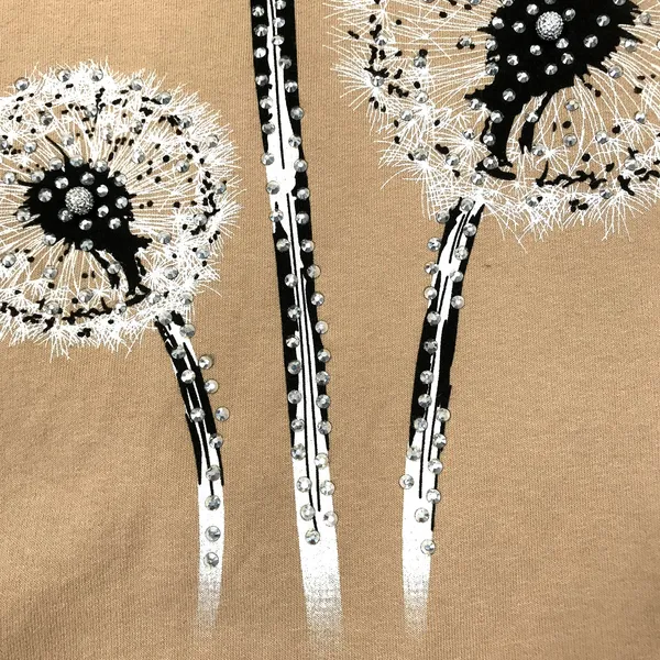 MODA LUCIDO Italian Hoodie Women L Crystal Embroidered Fairy Boho Retro Y2K NWT - Image 7