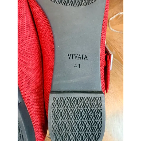Vivaia NEW Maria Pointed Toe‎ Mary Jane Flats Red Size 41 US 9.5 - Image 8