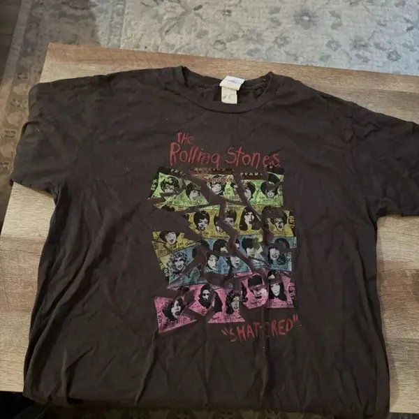JUNK FOOD Rolling Stones Shattered T-Shirt Tee Size XL - Image 5