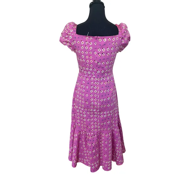 Autumn Adeigbo Pink Peasant Dress SIZE 8 Daisy Cotton Cottage USA Designer $525 - Image 9