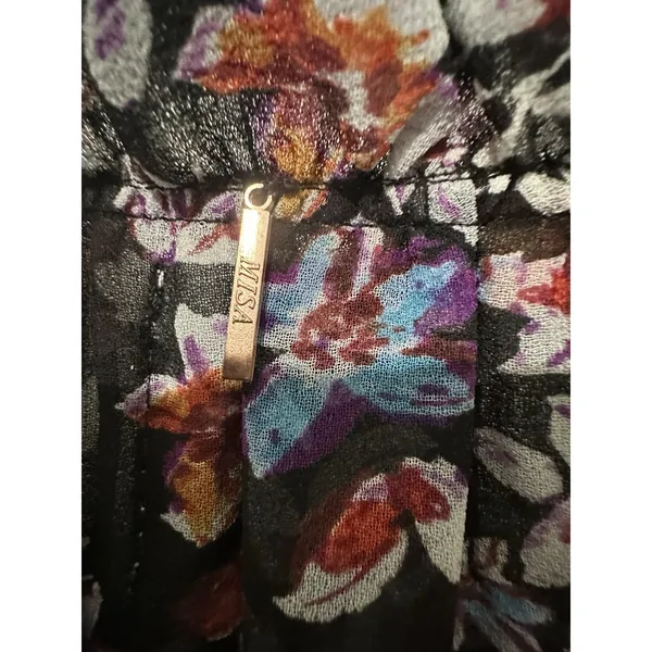 MISA Los Angeles Fleur Mini Dress in Black Floral SizeXS lightweight - Image 8
