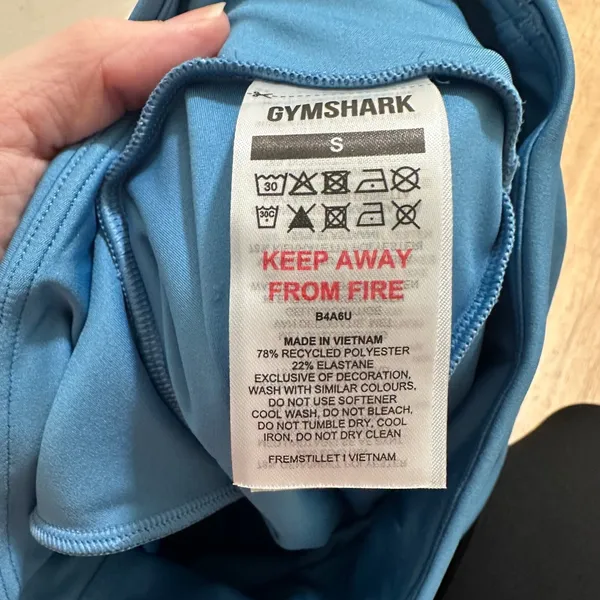 GYMSHARK |‎ Woman's Coastal Blue Reps Biker Ruched Cycling Power Tight Shorts, S - Image 6