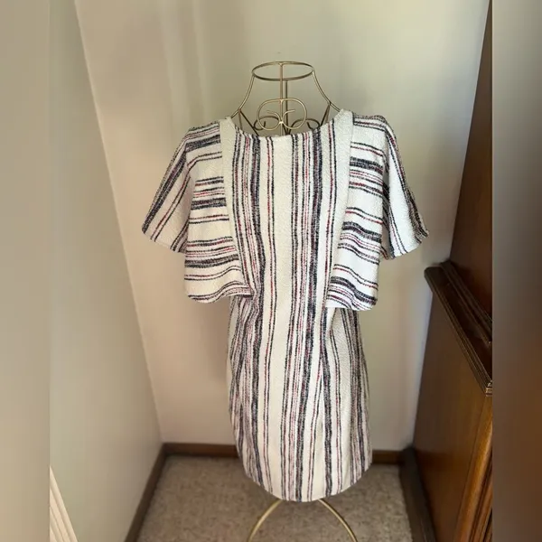 Anthro Akemi + Kin Striped Knit Dress Small Multicolor Scoop Neck - Image 11